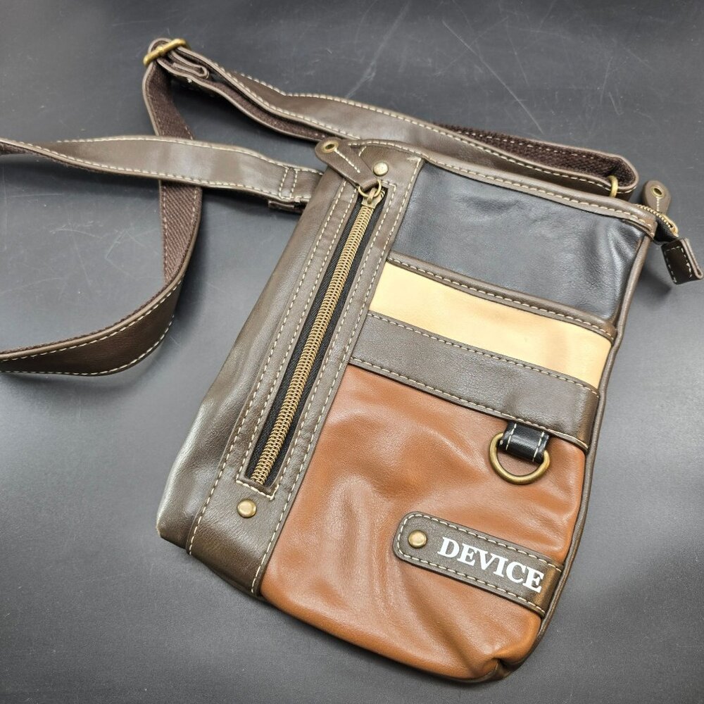 Device Multi-Tone Crossbody Bag Adjustable Strap & Zippered Compartments JJ4148